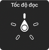Điều khiển rô-to với đầu quay chỉ vào cài đặt Tốc độ đọc.